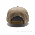 5 paneel geconstrueerde platte rand snapback hoed